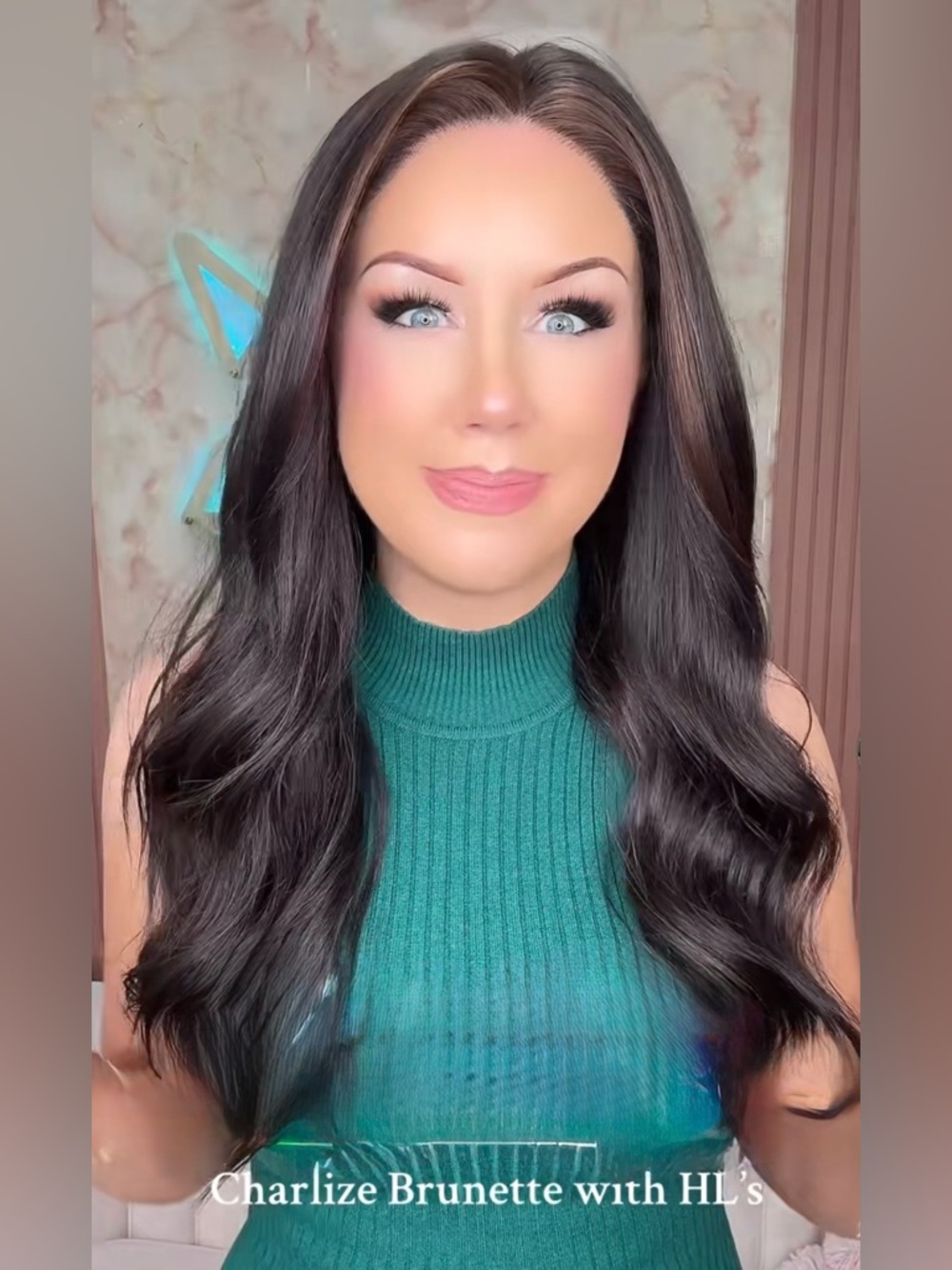 Chelsey Smith Charlize Brunette with highlights